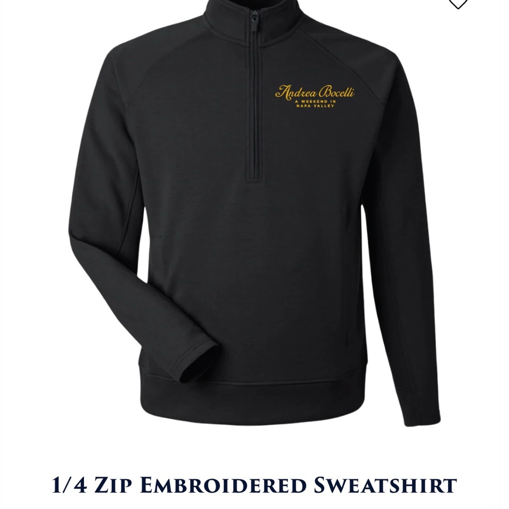 Black 1/4 Zip Sweater - Andrea Bocelli
